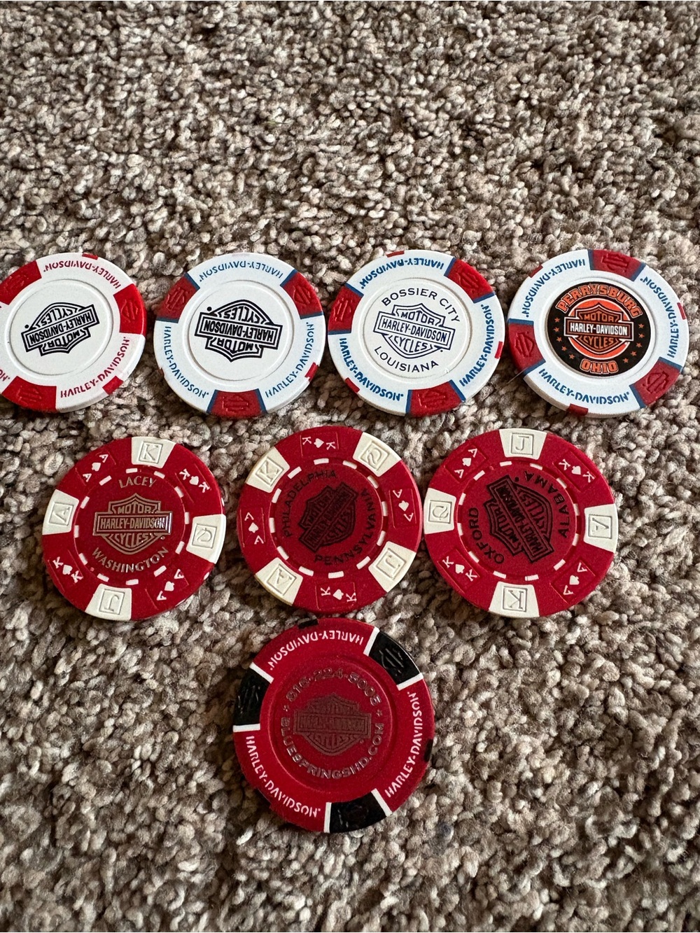 Harley Davidson poker chips